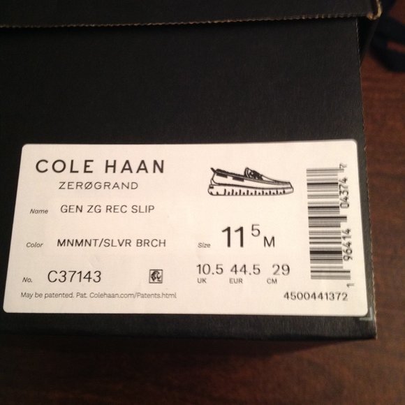 Cole Haan Men's Generation ZeroGrand Gray Suede Rec Slippers - 11.5M -New in Box - Picture 10 of 11